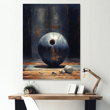 Navy Knockdown - Bowling Canvas Wall Art